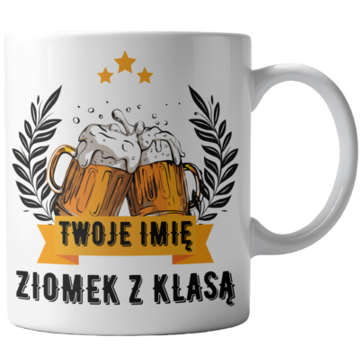 Kubek Biały Ziomek z klasą (personalizacja)