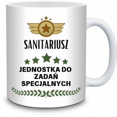 KUBEK SANITARIUSZ JEDNOSTKA DO ZADAŃ SPECJALNYCH na Prezent dla Sanitariusza