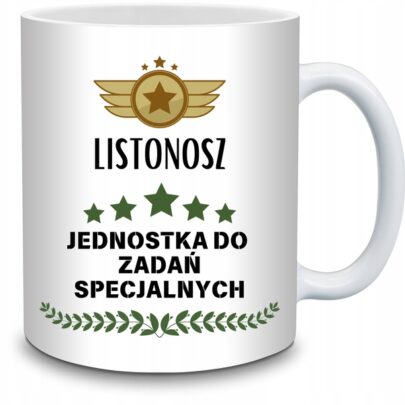 KUBEK LISTONOSZ JEDNOSTKA DO ZADAŃ SPECJALNYCH na Prezent dla Listonosza