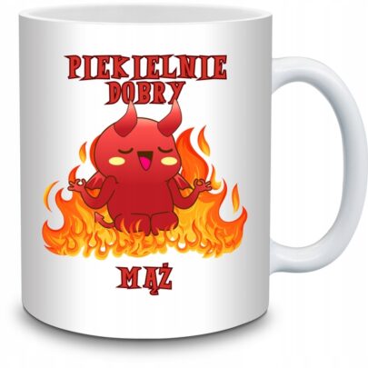 KUBEK PIEKIELNIE DOBRY MĄŻ na Prezent dla Męża