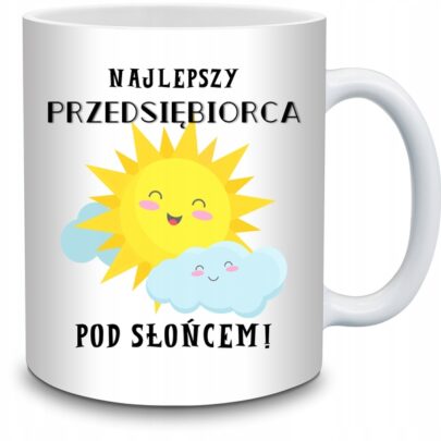 KUBEK NAJLEPSZY PRZEDSIĘBIORCA POD SŁOŃCEM na Prezent dla Przedsiębiorcy