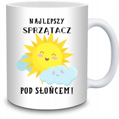 KUBEK NAJLEPSZY SPRZĄTACZ POD SŁOŃCEM na Prezent dla Sprzątacza
