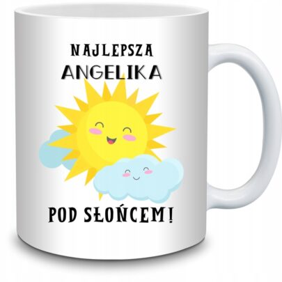 KUBEK NAJLEPSZA ANGELIKA POD SŁOŃCEM na Prezent dla Angeliki