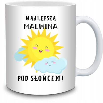 KUBEK NAJLEPSZA MALWINA POD SŁOŃCEM na Prezent dla Malwiny
