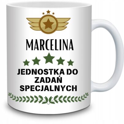 KUBEK MARCELINA JEDNOSTKA DO ZADAŃ SPECJALNYCH na Prezent dla Marceliny