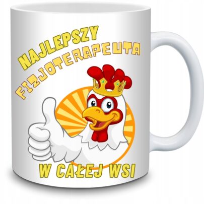 KUBEK NAJLEPSZY FIZJOTERAPEUTA W CAŁEJ WSI na Prezent dla Fizjoterapeuty