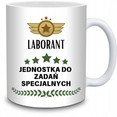 KUBEK LABORANT JEDNOSTKA DO ZADAŃ SPECJALNYCH na Prezent dla Laboranta