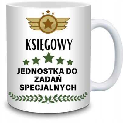 KUBEK KSIĘGOWY JEDNOSTKA DO ZADAŃ SPECJALNYCH na Prezent dla Księgowego