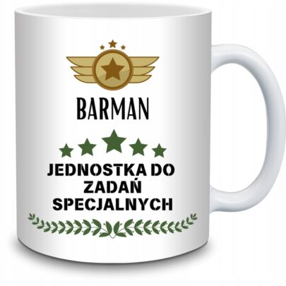 KUBEK BARMAN JEDNOSTKA DO ZADAŃ SPECJALNYCH na Prezent dla Barmana