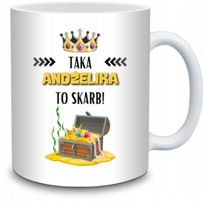 KUBEK TAKA ANDŻELIKA TO SKARB na Prezent dla Andżeliki