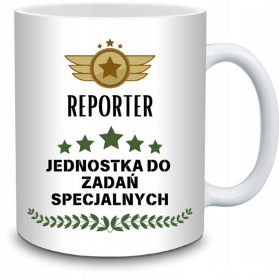 KUBEK REPORTER JEDNOSTKA DO ZADAŃ SPECJALNYCH na Prezent dla Reportera