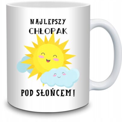 KUBEK NAJLEPSZY CHŁOPAK POD SŁOŃCEM na Prezent dla Chłopaka
