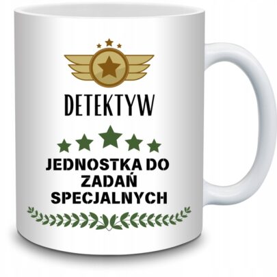KUBEK DETEKTYW JEDNOSTKA DO ZADAŃ SPECJALNYCH na Prezent dla Detektywa