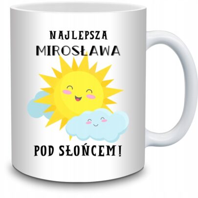 KUBEK NAJLEPSZA MIROSŁAWA POD SŁOŃCEM na Prezent dla Mirosławy
