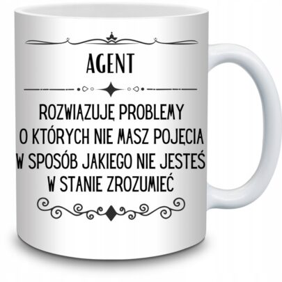 KUBEK AGENT ROZWIĄZUJĘ PROBLEMY O KTÓRYCH NIE na Prezent dla Agenta