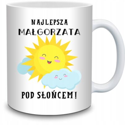 KUBEK NAJLEPSZA MAŁGORZATA POD SŁOŃCEM na Prezent dla Małgorzaty