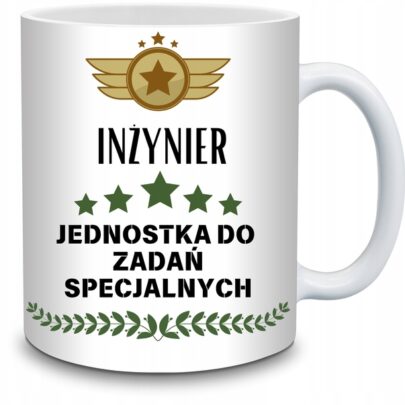 KUBEK INŻYNIER JEDNOSTKA DO ZADAŃ SPECJALNYCH na Prezent dla Inżyniera